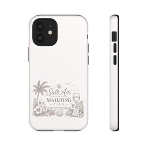 Mahjong Phone Case | Coastal Grandma Gift | Mahjong Lover Gift | Salt Air Mahjong Club | Beach House Gift for Her | Mahjong Player Gift image 4