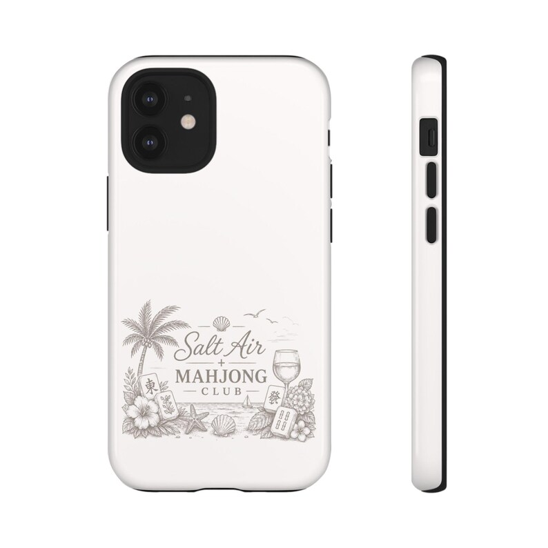 Mahjong Phone Case | Coastal Grandma Gift | Mahjong Lover Gift | Salt Air Mahjong Club | Beach House Gift for Her | Mahjong Player Gift image 4