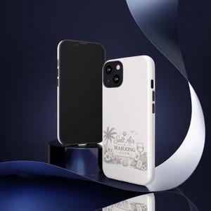 Mahjong Phone Case | Coastal Grandma Gift | Mahjong Lover Gift | Salt Air Mahjong Club | Beach House Gift for Her | Mahjong Player Gift image 5