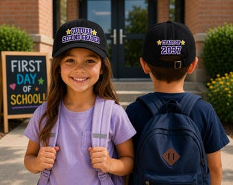 Future Second Grader Embroidered Baseball Cap | Class of 2039 Gift  | First Day of School Gift for Kids I Second Grade gift