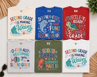 SECOND GRADE TEAM Shirts| Matching Teacher & Student Shirts | Grade Level Team Tees | Classroom Community Apparel I Meet the Teacher Shirt