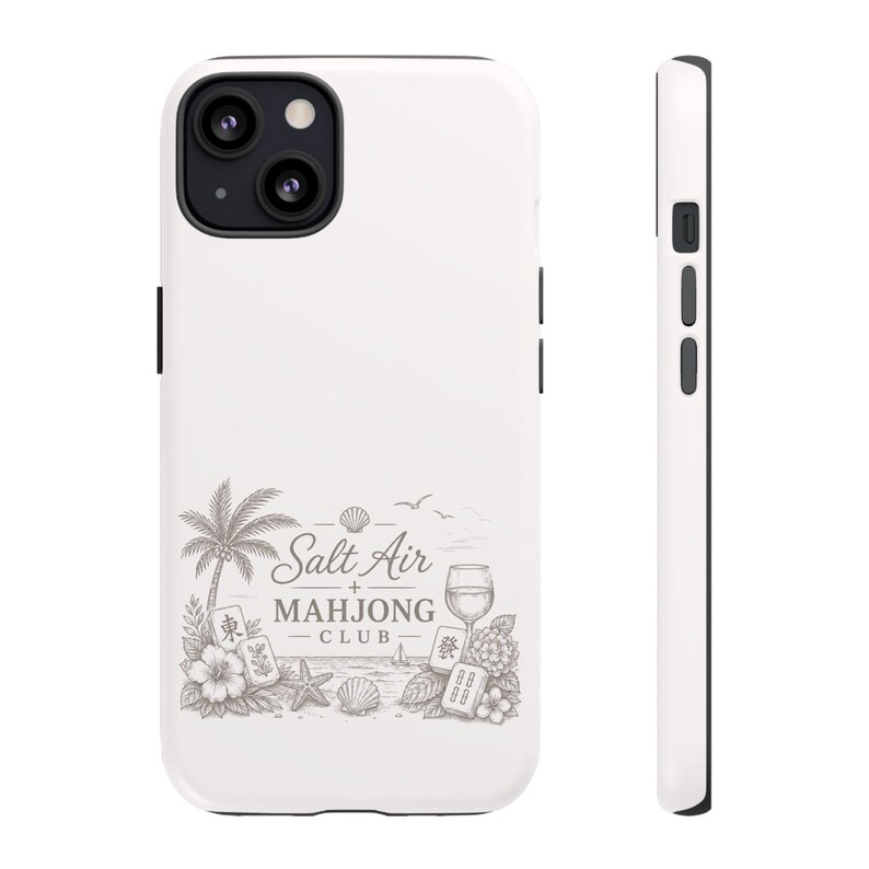 Mahjong Phone Case | Coastal Grandma Gift | Mahjong Lover Gift | Salt Air Mahjong Club | Beach House Gift for Her | Mahjong Player Gift image 6
