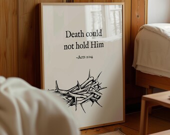 Christian Easter Art: Crown of Thorns, Bible Verse Print (Digital Download)
