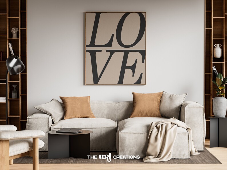 This  LOVE word wall art, a Christian Wall Art inspired by 1 Corinthians 13:13, perfect for Living room decor, office home decor, dorm room decor, kitchen wall decor, kids and nursery room decor.