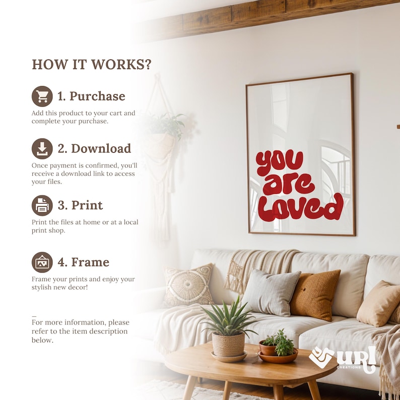 Different ways to download a printable wall art. INSTANT DOWNLOAD. Digital Art Print. Digital Download Product.