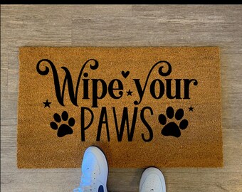Wipe Your Paws Doormat SVG: Welcome Home Decor (Digital Download)