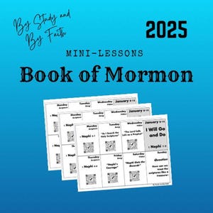 2025 Book of Mormon Weekly Activity Charts