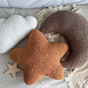 Set of 3 Pillows | 15% OFF | Moon, Stars, Clouds Decorative Pillows | Nursery Decor |  Decorative pillows |