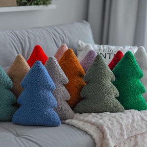 Weihnachtsbaum-Kissen - Weihnachtsdekor | Feiertags-Baum-Kissen | Winterliche Dekoration | Weihnachten Dekokissen | Weihnachtskissen | Wichtelgeschenk