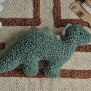 Green Dinosaur Toy | Kids Gift | Dinosaur Doll | Handmade Plush Dinosaur | Plush Dinosaur Decor | Dinosaur Throw Pillow | Plush Dino Toy | image 3