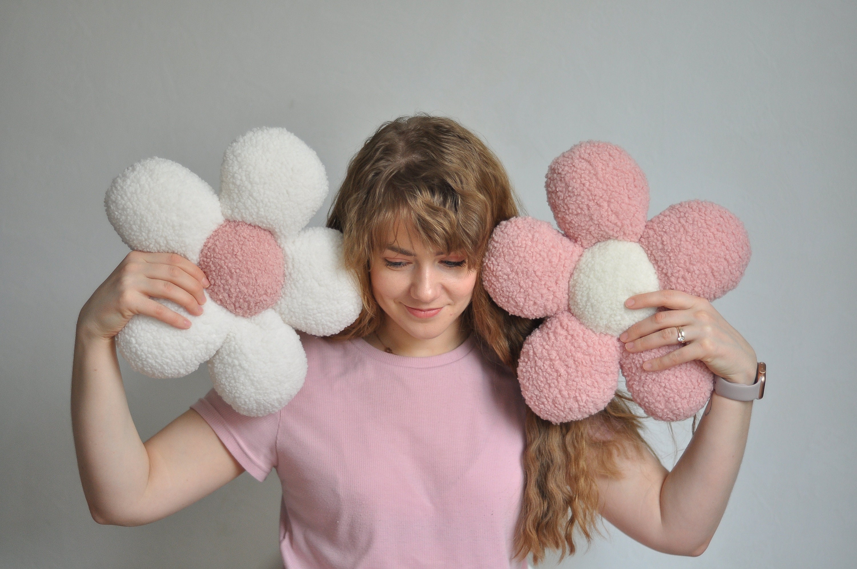 Coussin Cœur En Peluche Ultra Doux Rose Clair – 36x46 Cm – Décoration Canapé, Chambre, Cadeau Romantique Pour Elle