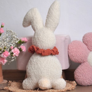 Almohada con forma de conejito - Decoración de Pascua / 25 tipos de bufandas / Cojín de conejo / Peluche de conejito de Sherpa suave / Bonita almohada de conejito / Muñeco de conejito /