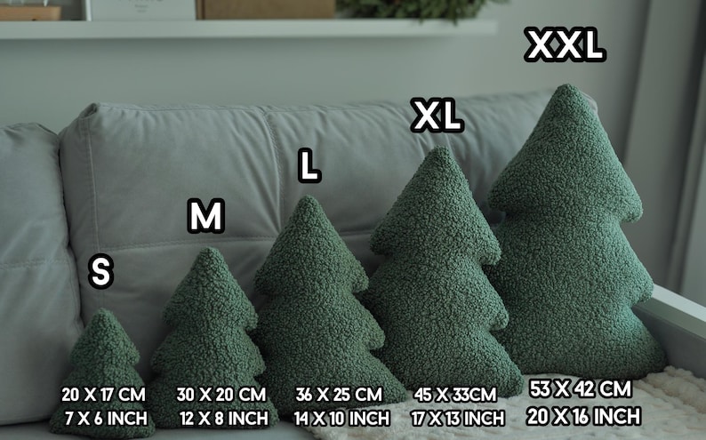 Almohada de árbol de Navidad - Almohadas navideñas / Decoración navideña suave / Regalo de Navidad / Regalo de amigo secreto / Almohada de invierno / Almohada navideña / imagen 7