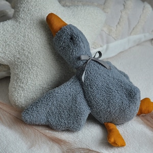 Goose Plushie Sleeping Toy For Hugging | GREY and WHITE GOOSE | Goose Doll | Duck Toy | Toddler Toy Goose | Cute Hugging Goose for Baby |