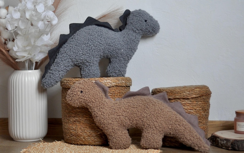 Green Dinosaur Toy | Kids Gift | Dinosaur Doll | Handmade Plush Dinosaur | Plush Dinosaur Decor | Dinosaur Throw Pillow | Plush Dino Toy | image 7