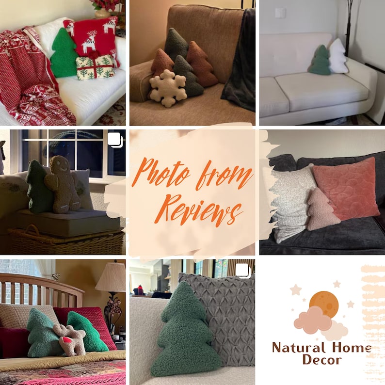 Almohada de árbol de Navidad - Almohadas navideñas / Decoración navideña suave / Regalo de Navidad / Regalo de amigo secreto / Almohada de invierno / Almohada navideña / imagen 5