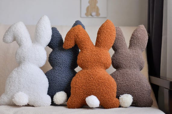 Easter Bunny Pillow - Easter Decor | Rabbit Pillow | Bunny Shaped Pillow | Spring Pillow | Rabbit Toy | Easter Room Decor |
