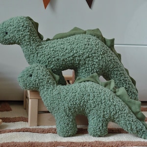 Green Dinosaur Toy | Kids Gift | Dinosaur Doll | Handmade Plush Dinosaur | Plush Dinosaur Decor | Dinosaur Throw Pillow | Plush Dino Toy | image 8