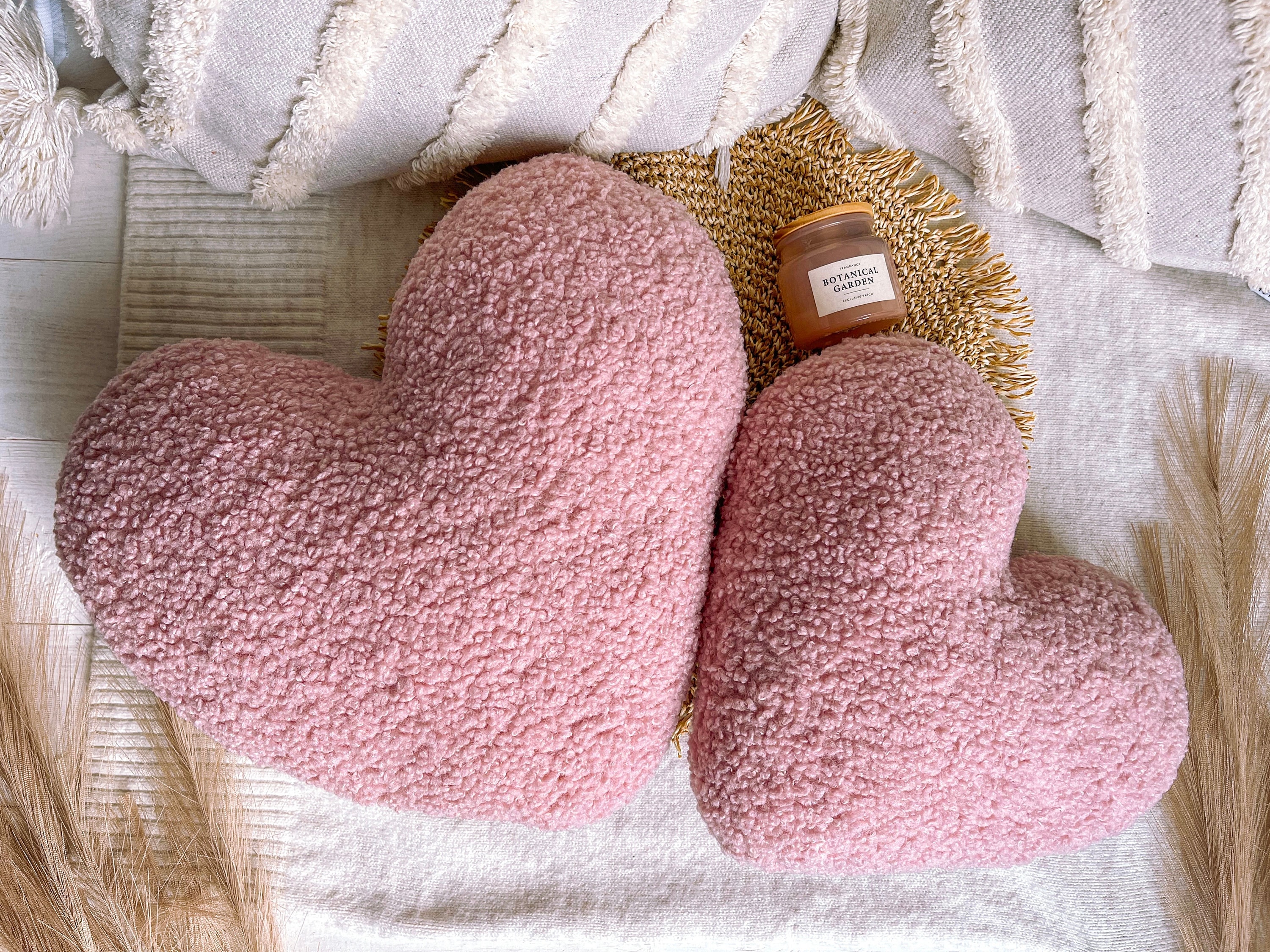 Grey love heart cushion hotsell