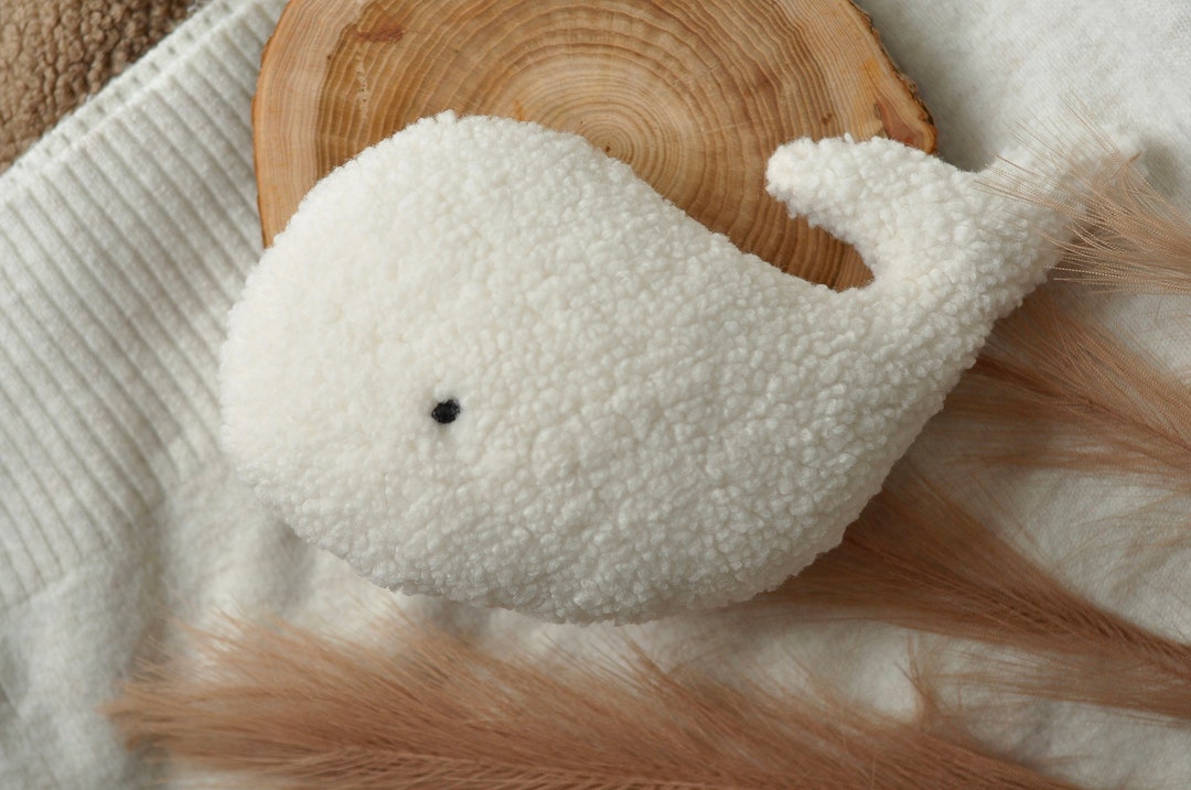 Handmade Whale Toy Plush Whale Cuddle Soft Toy Baby Room Decoration Ocean Sea Toy Ocean Animals