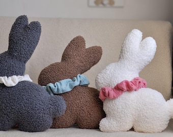 Bunny Shaped Pillow - Easter Decor | Rabbit Pillow | Plush Easter Pillow | Spring Pillow | Bunny Toy | Easter Room Decor | Easter Gift |