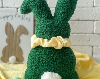 Green Bunny Pillow - Easter Decor | 25 Types of Scarves | Bunny Pillow | Soft Plush Sherpa Bunny Pillow | Sherpa Bunny Pillow | Easter