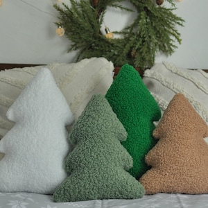Kerstboom: decoratie voor de feestdagen | Zachte winterkussens | Kerstsierkussen | Kerstcadeau | Pluche kerstboom | Kerstkussen |