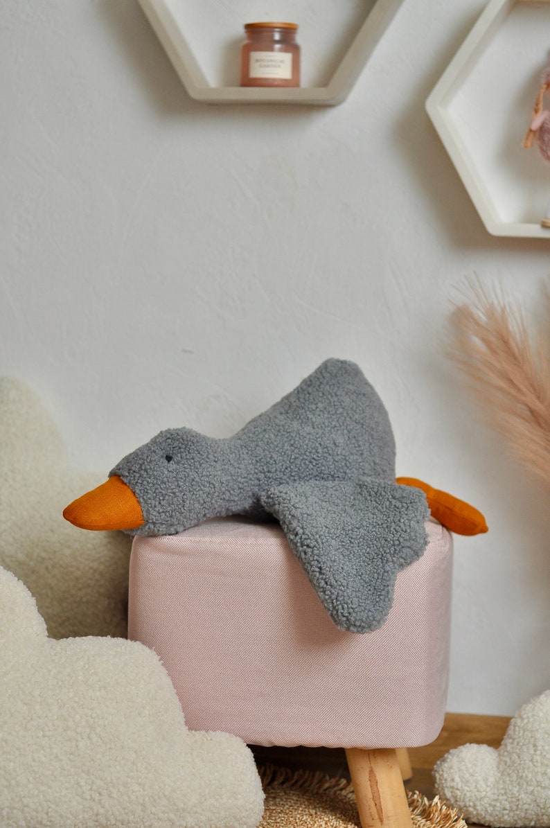 Handmade Goose Plush Sleep Toy for Baby Goose Doll Duck Soft Toy Goose Plush Baby Shower Gift Soft Lovey Sleep Toys image 10