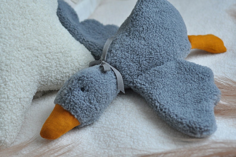 Handmade Goose Plush Sleep Toy for Baby Goose Doll Duck Soft Toy Goose Plush Baby Shower Gift Soft Lovey Sleep Toys image 8