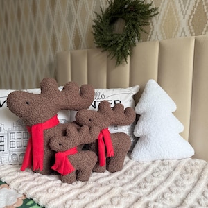 Christmas Reindeer with Scarf - Christmas Decor | Holiday Throw Pillow | Winter Decoration | Christmas Pillow | Xmas Pillow | Secret Santa | image 10