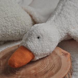 Handmade Goose Plush Sleep Toy for Baby Goose Doll Duck Soft Toy Goose Plush Baby Shower Gift Soft Lovey Sleep Toys image 4