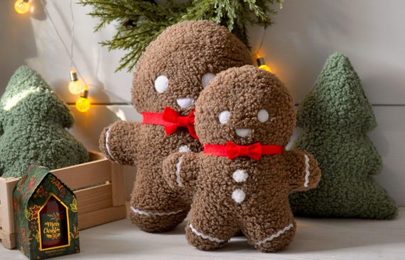 Gingerbread Man Throw Pillow - Christmas Decor | Winter Festive Christmas Decorative Pillow | Christmas Gift | Holiday Winter Pillow |