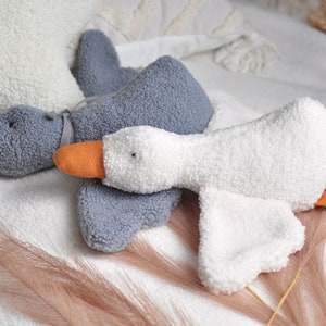 Handmade Goose Plush Sleep Toy for Baby Goose Doll Duck Soft Toy Goose Plush Baby Shower Gift Soft Lovey Sleep Toys image 9