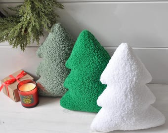 Christmas Tree Pillows - Christmas Decor | Plush Holiday Pillows | Christmas Pillow | Winter Holiday Pillows | Christmas Gift |