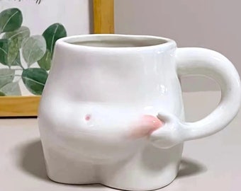 Simpatico set di tazze da caffè in ceramica Belly - Tazza da latte in arte moderna per la decorazione domestica