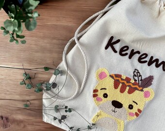 Personalized Tiger Cub Backpack | Custom Motif