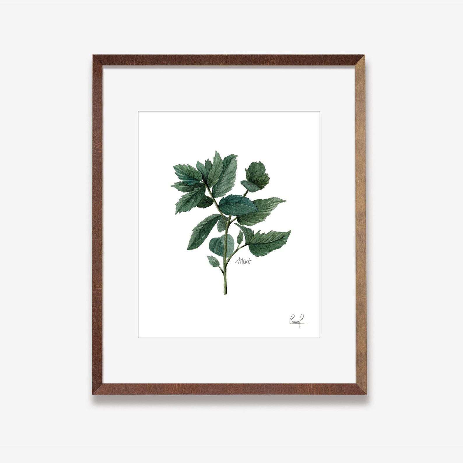 Set of 6 Herbs Watercolor Painting Prints | Kitchen Gallery Wall Art ...
