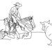 Barrel Racing, Rodeo Events Custom Line Drawing - Etsy