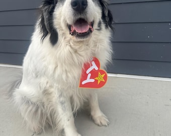 Beanie Baby Dog Costume Tag: Editable Canva Template (Digital Download) FULLY RESIZABLE