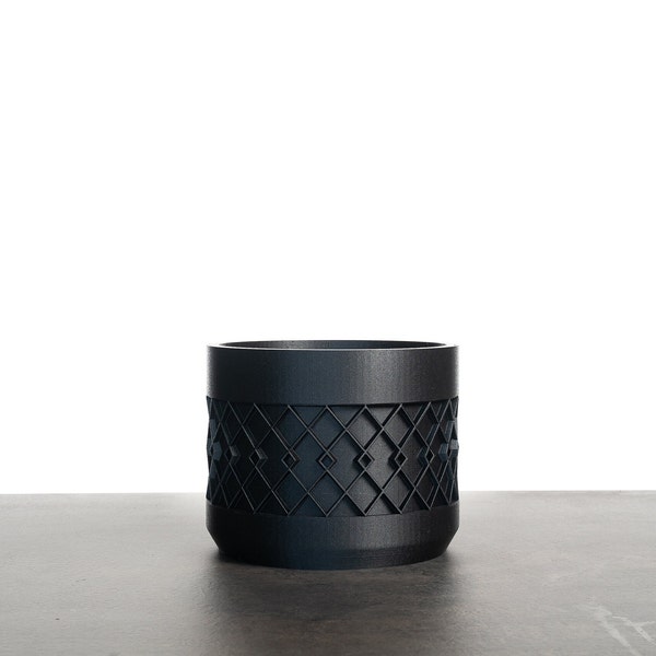 OLIVE Black Planter Wood, Boho Modern Scandinavian & Ethnic Home Decor, 3 Different Sizes:(10 cm, 16 cm, 20 cm)