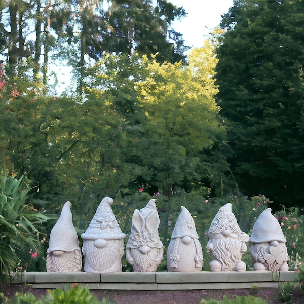 Cement Gnomes, Gnomes, Garden Decor, Home Decor, Fairy Garden, Indoor, Outdoor, Gnome Set