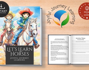 Lets Learn Horses | Homeschool Workbook | Horse Camp Workbook | Equestrian Workbook | Horse Workbook | Horse Camp Activities
