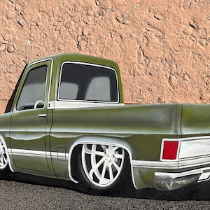 C10 sign Be patient I’m lowered praise the lowered lowered car art lowered truck art c10 trunk art
