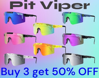 Lunettes Pit Viper pour enfants | Lunettes de soleil d'extérieur | Lunettes de soleil sport Viper | Lunettes UV400 | Lunettes pour enfants | Cadeau pour garçons filles