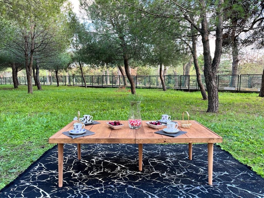 Wood Table 55110 H13 Inch Handmade Wood Table Picnic Etsy