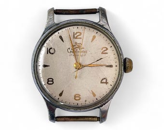 Rare Soviet Men’s Watch- Sports - Mechanical Collectible Wristwatch - 1MWF Kirova- 17 jewels - USSR 1950s