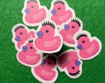 Ducky Sticker Pink Punk | Waterproof Vinyl Decal