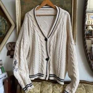 Folklore Cardigan Taylor Swift Inspired with Silver Star Embroidered K –  Charmadise