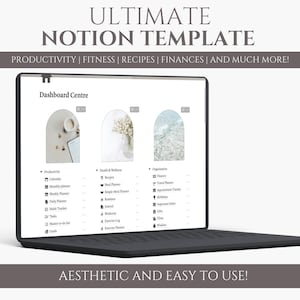 Ultimate Notion Template, Notion Dashboard, Task Management