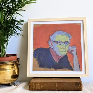 2x retratos de hombre impresionistas abstractos, arte de pared a elección